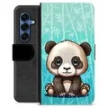 Samsung Galaxy S25 Premium Flip Cover med Pung - Panda