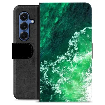 Samsung Galaxy S25 Premium Flip Cover med Pung - Bølger