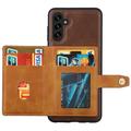 Samsung Galaxy S25 Retro Style Cover med Pung - Brun