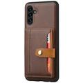 Samsung Galaxy S25 Retro Style Cover med Pung - Brun