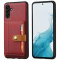 Samsung Galaxy S25 Retro Style Cover med Pung - Rød