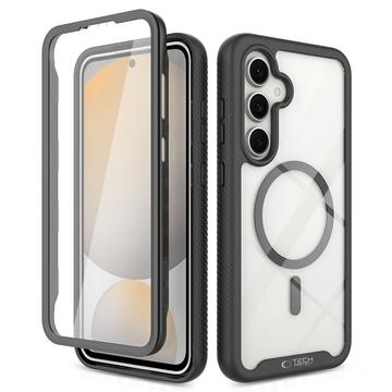 Samsung Galaxy S25 Tech-Protect Defense360 cover med skærmbeskyttelse - MagSafe-kompatibel - Sort