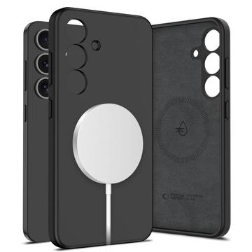 Samsung Galaxy S25 Tech-Protect flydende silikone cover - MagSafe-kompatibel - Sort