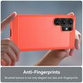 Samsung Galaxy S25 Ultra Børstet TPU Cover - Karbonfiber - Rød