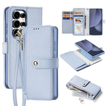 Samsung Galaxy S25 Ultra Dux Ducis Lawa Wallet læderetui m. magnetisk cover - babyblå