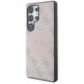 Samsung Galaxy S25 Ultra Guess 4G Round Patch Classic Logo Cover - MagSafe-kompatibel - Pink