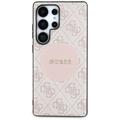 Samsung Galaxy S25 Ultra Guess 4G Round Patch Classic Logo Cover - MagSafe-kompatibel - Pink