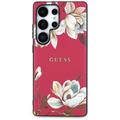 Samsung Galaxy S25 Ultra Guess Grained Printed Flower Pattern Cover - MagSafe-kompatibel