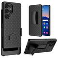 Samsung Galaxy S25 Ultra Hybrid Cover med Bælteklips - Grå
