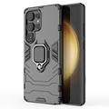 Samsung Galaxy S25 Ultra Hybrid Cover med Ring Holder - Sort