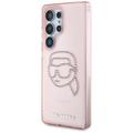 Samsung Galaxy S25 Ultra Karl Lagerfeld Rhinestones Karl Head Logo Cover - Pink