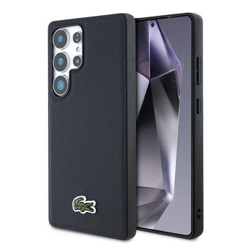 Samsung Galaxy S25 Ultra Lacoste Iconic Petit Pique Woven Logo Cover - MagSafe-kompatibel - marineblå