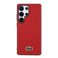 Samsung Galaxy S25 Ultra Lacoste Iconic Petit Pique Woven Logo Cover - MagSafe-kompatibel - Rød