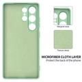 Samsung Galaxy S25 Ultra Flydende silikone cover med håndrem - grøn