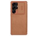 Samsung Galaxy S25 Ultra Nillkin Qin Pro Flip Cover - Brun