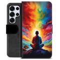 Samsung Galaxy S25 Ultra Premium Flip Cover med Pung - Meditation