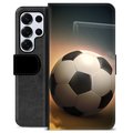 Samsung Galaxy S25 Ultra Premium Flip Cover med Pung - Fodbold