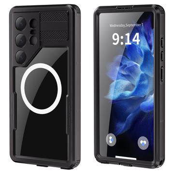 Samsung Galaxy S25 Ultra Redpepper IP68 Magnetisk Vandtæt Etui - Sort