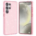 Samsung Galaxy S25 Ultra Stylish Glitter Series Hybrid Cover - Pink