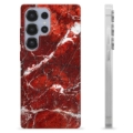 Samsung Galaxy S25 Ultra TPU Cover - Rød Marmor