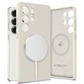 Samsung Galaxy S25 Ultra Tech-Protect flydende silikone cover - MagSafe-kompatibel - Kosmisk Latte