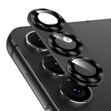 Samsung Galaxy S25+ Hat Prince Full Cover Kamera Linse Skærmbeskyttelse Hærdet Glas - Sort