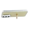 Samsung Galaxy S25+/S24+ CrystalGlow Hybrid Cover med Ringholder - Gul
