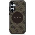 Samsung Galaxy S25+ Guess 4G Round Patch Classic Logo Cover - MagSafe-kompatibel - Brun