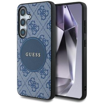 Samsung Galaxy S25+ Guess 4G Round Patch Classic Logo Cover - MagSafe-kompatibel - Blå