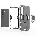 Samsung Galaxy S25+ Hybrid Cover med Ring Holder - Sort