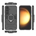 Samsung Galaxy S25+ Hybrid Cover med Ring Holder - Sort