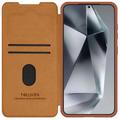 Samsung Galaxy S25+ Nillkin Qin Pro Flip Cover - Brun