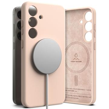 Samsung Galaxy S25+ Ringke Liquid Silicone MagSafe Cover - Pink Sand