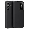 Samsung Galaxy S25+ Smart Clear View Flip etui med kortplads (Open Box - God stand) - Sort