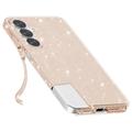 Samsung Galaxy S25+ Stylish Glitter Series Hybrid Cover - Guld