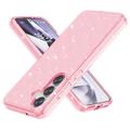 Samsung Galaxy S25+ Stylish Glitter Series Hybrid Cover - Pink
