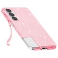 Samsung Galaxy S25+ Stylish Glitter Series Hybrid Cover - Pink