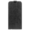 Samsung Galaxy S25+ Vertikal Flip Taske med Kortholder - Sort