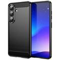 Samsung Galaxy S26/S26 Pro Børstet TPU Cover - Karbonfiber
