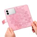 Samsung Galaxy S26 Edge Mandala Series Etui med Pung - Pink