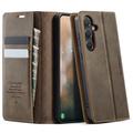Samsung Galaxy S26 FE Caseme 033 Pung Etui med Kalvemønster og RFID-blokering - Kaffe