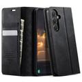 Samsung Galaxy S26 FE Caseme 033 Pung Etui med Kalvemønster og RFID-blokering - Sort