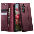 Samsung Galaxy S26 FE Caseme 033 Pung Etui med Kalvemønster og RFID-blokering - Rød