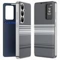 Samsung Galaxy S26 FE Smart View-klapetui med ternet mønster og kortholder - Sort