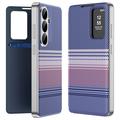 Samsung Galaxy S26 FE Smart View-flipcover med ternet mønster og kortholder - Lilla