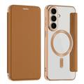 Samsung Galaxy S26 FE Flip cover med kortholder - MagSafe-kompatibel - Brun