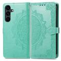 Samsung Galaxy S26 FE Mandala Etui med Pung med håndledsrem - mintgrøn