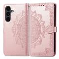 Samsung Galaxy S26 FE Mandala Etui med Pung med håndledsrem - lyserød