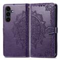Samsung Galaxy S26 FE Mandala Etui med Pung med håndledsrem - Lilla