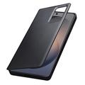 Samsung Galaxy S26 Qialino Smart View Flip Lædercover - Sort